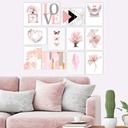 Falikép szett, 12 db, többszínű -