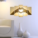 Falikép szett, 5 db, többszínű -