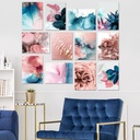 Falikép szett, 12 db, többszínű -