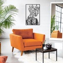 Fém fali dekoráció, fekete -