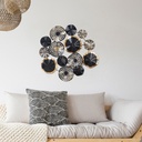 Fém fali dekoráció, többszínű -