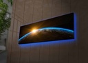 LED-es megvilágítású vászon falikép, többszínű -