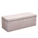 Ülőkés kordbársony tároló puff, bézs 130 cm - MADISON