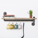 Fali polc, fekete
diófa -