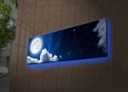 LED-es megvilágítású vászon falikép, többszínű -