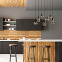 Mennyezeti lámpa, fekete -