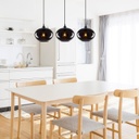 Mennyezeti lámpa, fekete - BOSTON