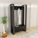 Előszobai tárolóegység, antracit - TOUT NOIR