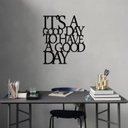 Fém fali dekoráció, fekete -