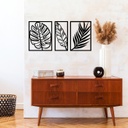 Fém fali dekoráció, fekete -