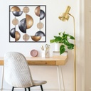 Fém fali dekoráció, többszínű -