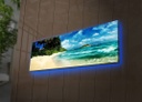 LED-es megvilágítású vászon falikép, többszínű -