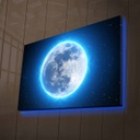 LED-es megvilágítású vászon falikép, többszínű -