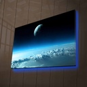 LED-es megvilágítású vászon falikép, többszínű -
