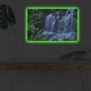 LED-es megvilágítású vászon falikép, többszínű -