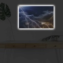 LED-es megvilágítású vászon falikép, többszínű -