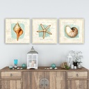 Vászon falikép szett, 3db, többszínű -