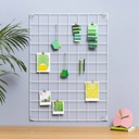 Fém fali üzenőfal, négyzet, fehér -