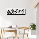 Fém fali dekoráció, fekete -