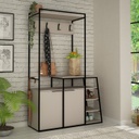 Előszobai fogas, szürkésbarna, fekete - CINE