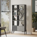 Könyvespolc, szürke, antracit - CONCRETE