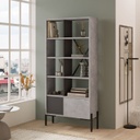 Könyvespolc, antracit - CONCRETE