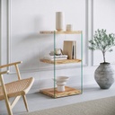 Könyvespolc, tölgyfa - GLACIER