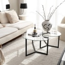 Dohányzóasztal szett, matt fekete - SEE