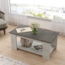 Dohányzóasztal, ezüst, antracit - HAGUE