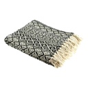 Etno stílusú pléd 120x150cm, fekete-fehér - AKUNA