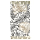 Leveles mintás szőnyeg 50x80 cm, fekete-bézs - EXO