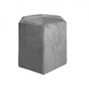 Puff hatszögletű bársony sötétszürke - MARINE