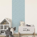 Csillag mintás falmatrica, 250x45 cm, babakék - ETOILEE