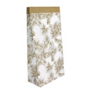 Kraft papír növény tartó, mintás fehér - BIO