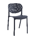 Rakásolható kerti műanyag szék, fekete - CAPRI