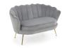 2 személyes kagyló formájú kanapé, szürke - MILADY