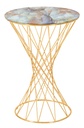 Lerakóasztal, arany és márvány minta 55cm - FATALE