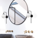 Fali lámpa, Fekete - KALI