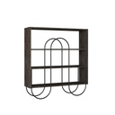 Könyvespolc, sötétbarna, polcos - UPDO