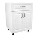 Kétajtós alsó szekrény, fiókkal, 60/82 cm, fehér - LAC DES SIGNES