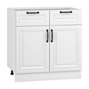 Kétajtós alsó szekrény, 2 fiókkal, 80/82 cm, fehér - LAC DES SIGNES
