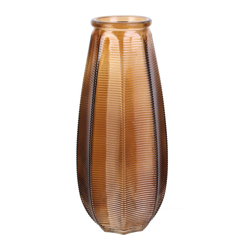 Üveg váza 28cm, barna - CORNICHON