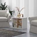 Dohányzóasztal, polccal, fehér tölgyfa - PLAN