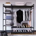 Polcos szekrény, fekete - MOKUS