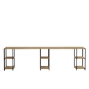 Íróasztal, poccal, tölgyfa fekete - SALSA