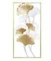 Fém fali dekoráció arany ginkgo, 50x100 cm - GINGKO