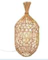 Asztali lámpa, rattan 55 cm - JAKARTA