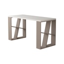 Íróasztal, fehér, szürkésbarna - IXELLE