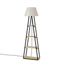 Állólámpa polcokkal 165 cm, tölgy színű, törtfehér - TRIGULI