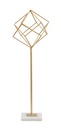 Geometrikus asztali dekoráció 50 cm , arany-fehér - CARRES